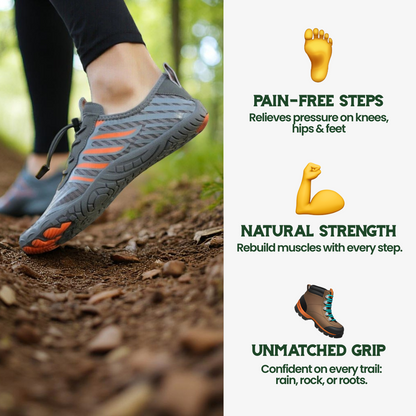 PrimalPulse Grey — High-Performance Barefoot Hiking Shoes